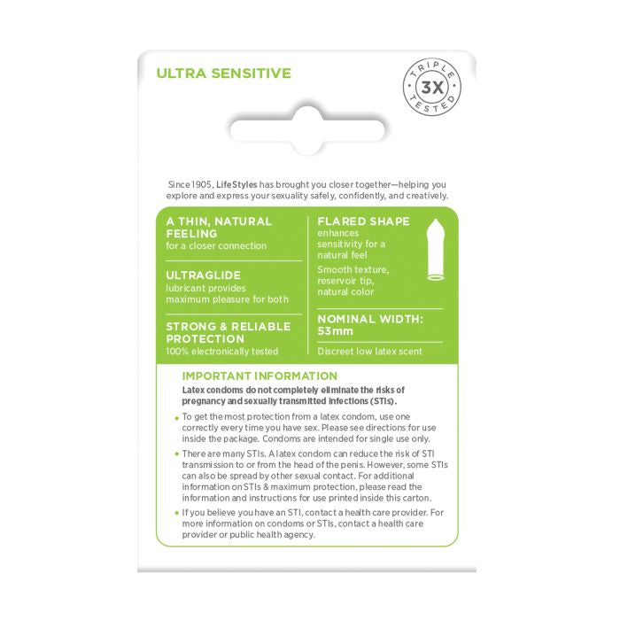 Lifestyles Ultra Sensitive - 3 pk