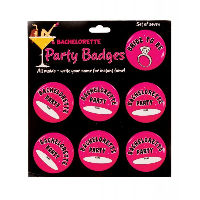 Bachelorette Party Badges - Pack of 7