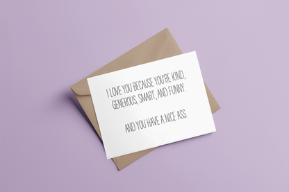Nice Ass Card Funny Love Card