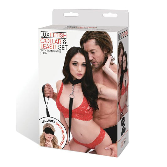 Lux Fetish Leash and Collar Set