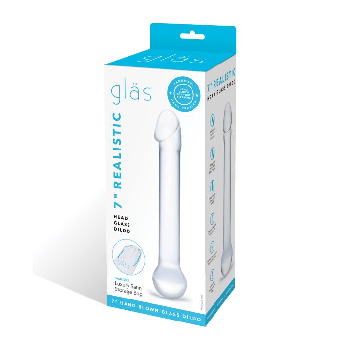 Glas 7" Realistic Head Glass Dildo