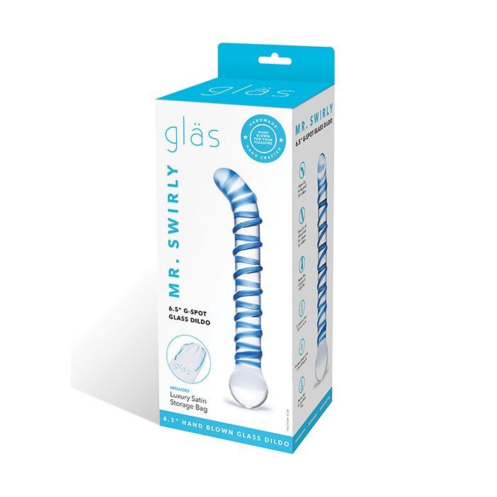 Glas Mr. Swirly 6.5" G-Spot Glass Dildo