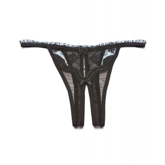 Scalloped Embroidery Crotchless Panty