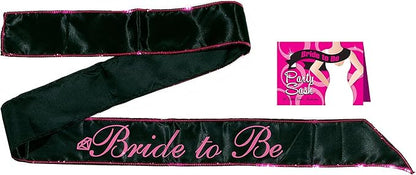 Bride to Be Party Sash - Black