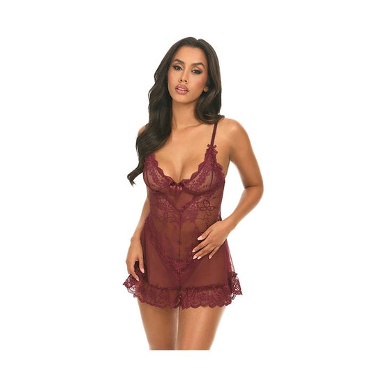 Valentine Lacey Babydoll w/G-String