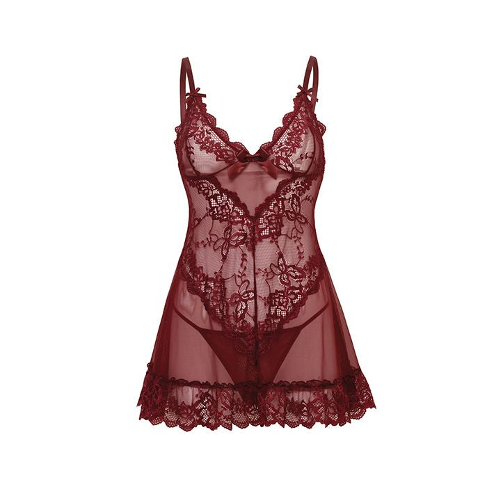 Valentine Lacey Babydoll w/G-String