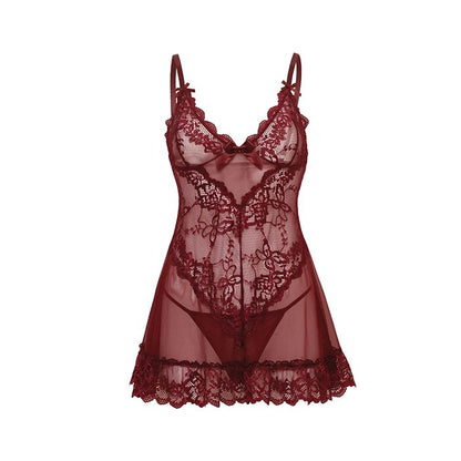 Valentine Lacey Babydoll w/G-String