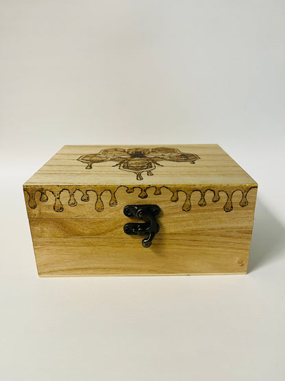 Large Wood Burned Boxes