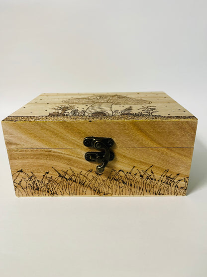Large Wood Burned Boxes