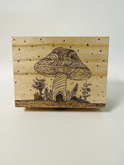 Large Wood Burned Boxes