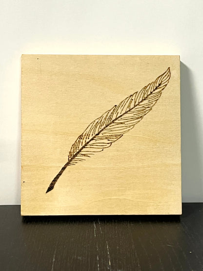 4x4 Wood Burned Art