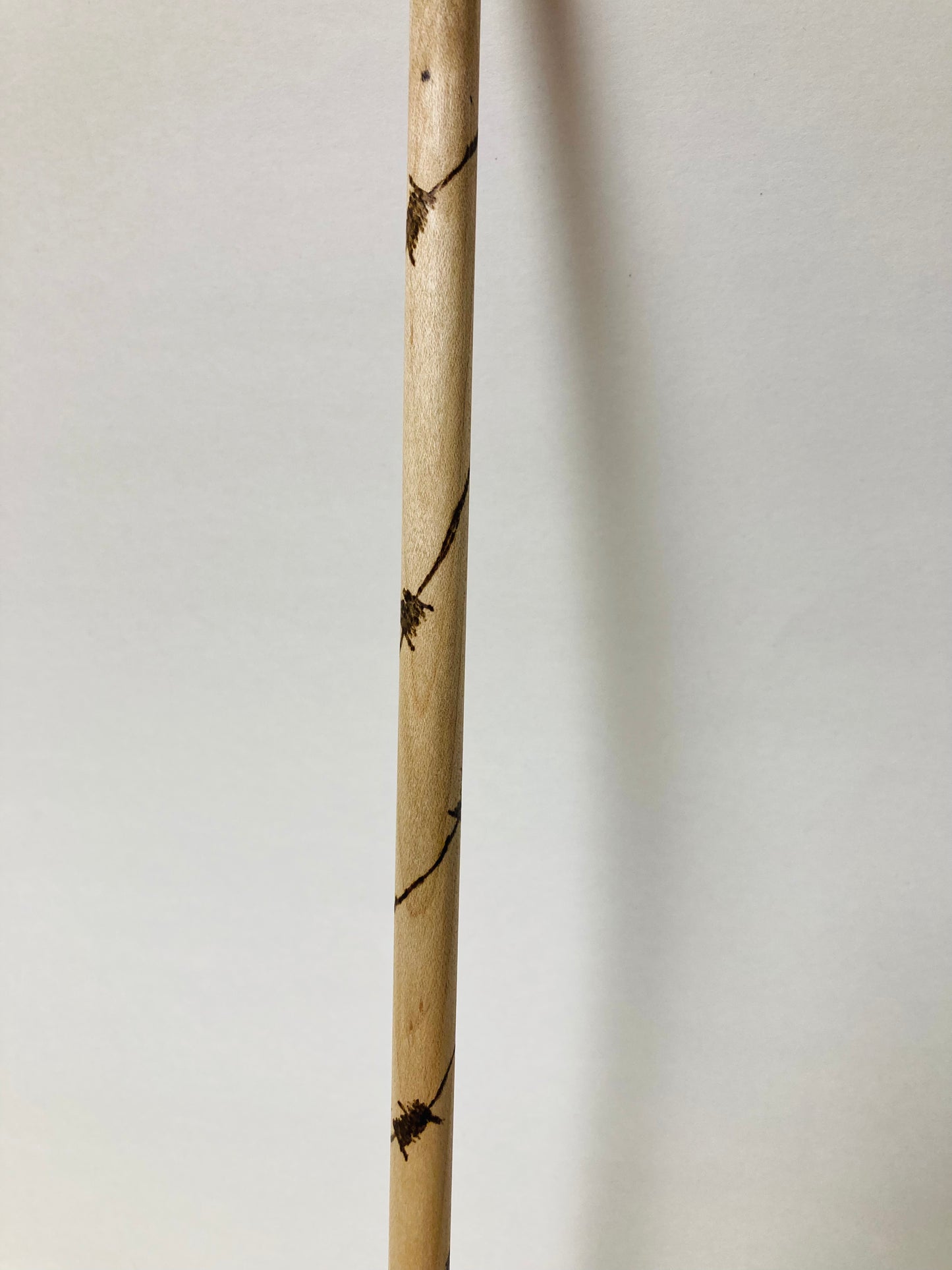 Hand-Burned Hardwood Canes 16" length