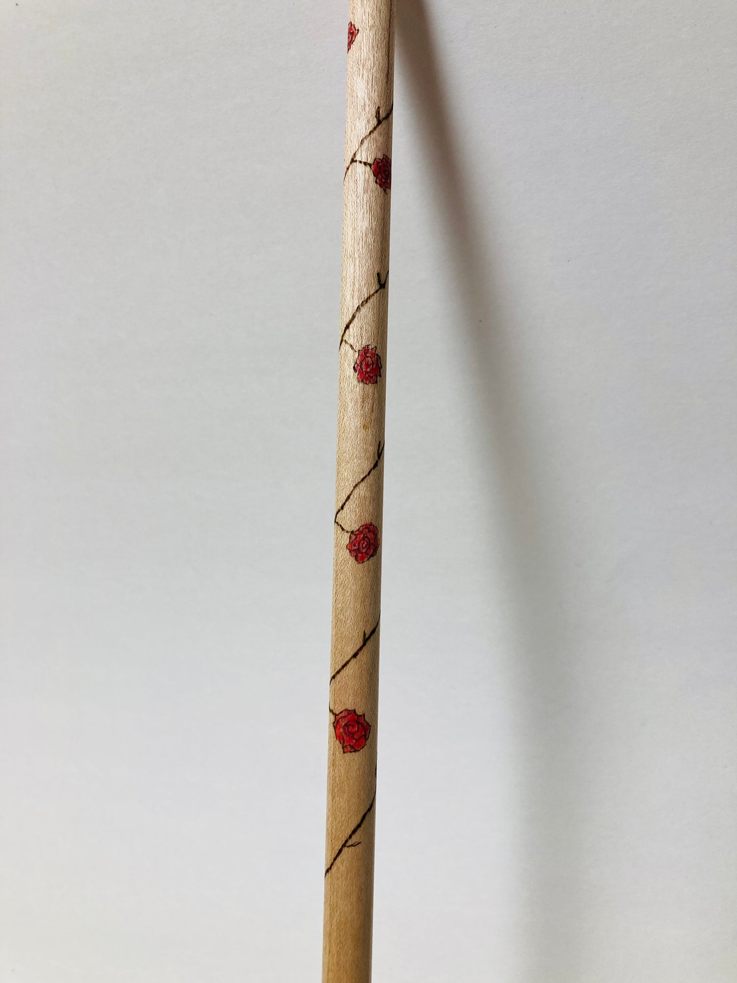 Hand-Burned Hardwood Canes 16" length