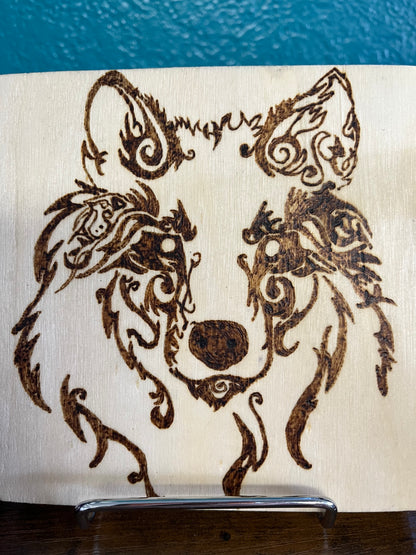 4x4 Wood Burned Art