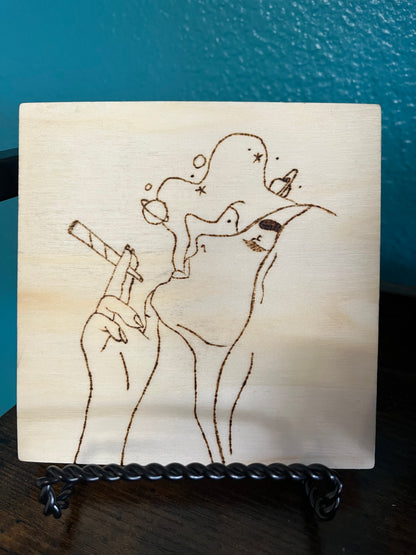 4x4 Wood Burned Art