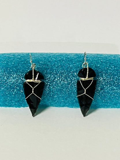 Onyx and Steel Earrings