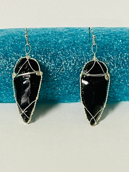 Onyx and Steel Earrings