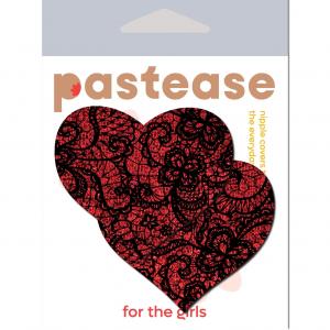 Pastease Red Glitter Heart w/Lace Overlay