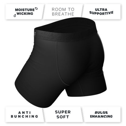 The 009 | Black Tuxedo Ball Hammock® Pouch Underwear Fly